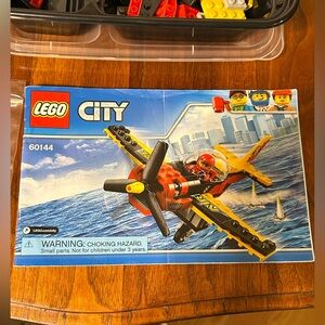 LEGO Set #60144 CITY AIR  Race Plane Complete 89 Pieces w Manual Retired